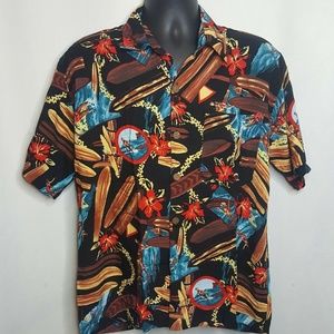 Hawaiian Aloha Shirt Sz L Surfboards